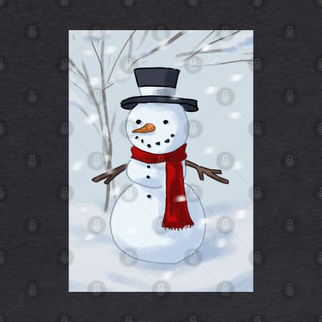 Snowman In the Snow by PreeTee 